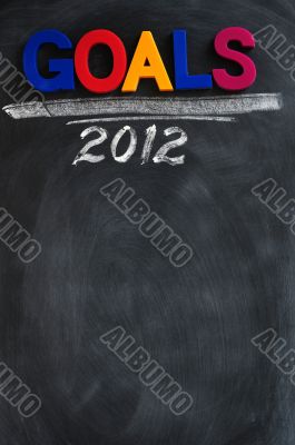 Goals 2012 background with copy space
