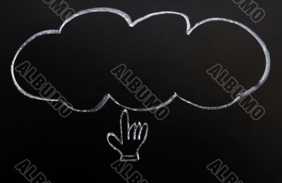 Cloud and hand cursor