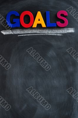 Goals background with copy space