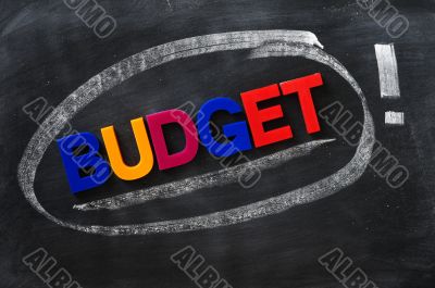 Budget - word made of colorful letters