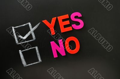 Yes or no check boxes