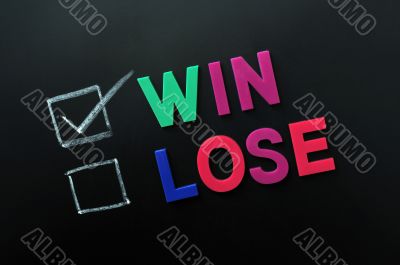 Win and lose check boxes