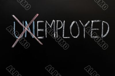 Chalk drawing of employed