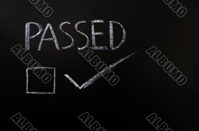 Passed with a check box