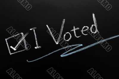 Check box of `I voted`