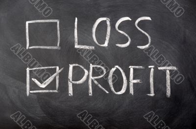 Loss and profit check boxes