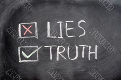 Crossing out lies and choosing truth