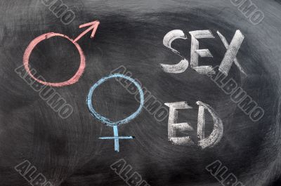 Sex education with gender symbols