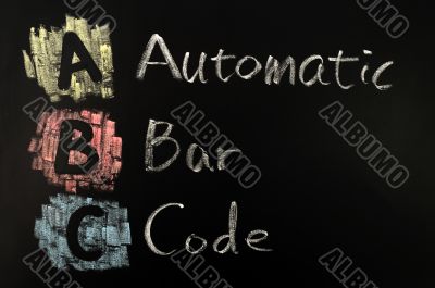 Acronym of ABC - Automatic Bar Code