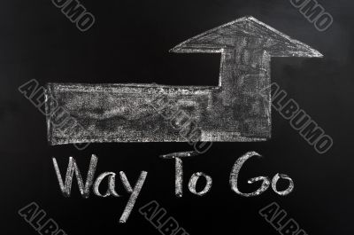 Way to go with a big arrow