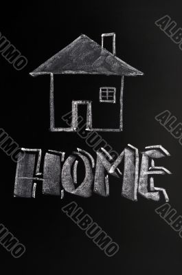 Home drawn in chalk