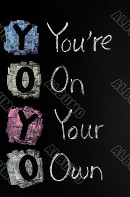 YOYO acronym - You`re on your own