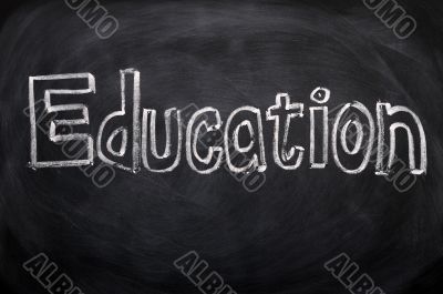 Education written on a blackboard