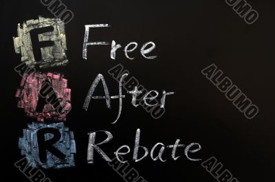Acronym of FAR - Free after Rebate