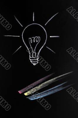 Light bulb,symbol of innovation