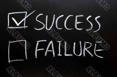 Check boxes of success and failure