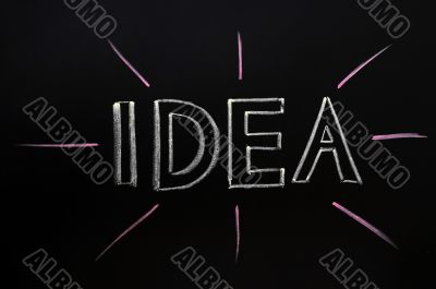 Idea written with chalk
