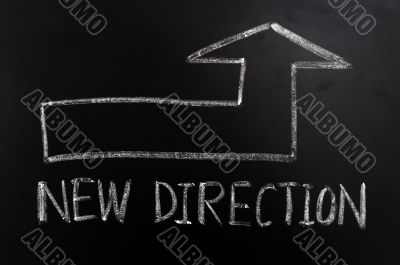 New direction with a big arrow