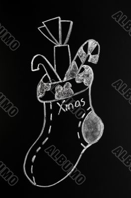 Christmas sock with presents