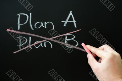 Crossing out Plan B and choosing Plan A
