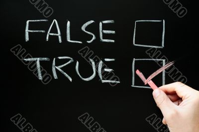 True and false checkboxes