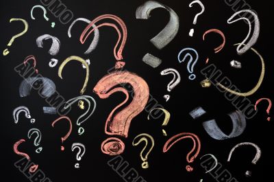 Colorful question marks