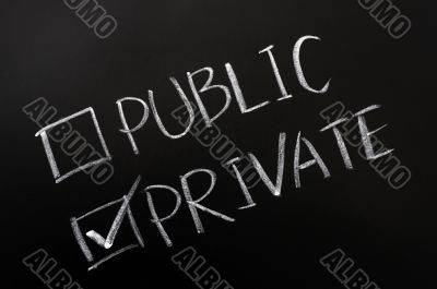 Public and private check boxes