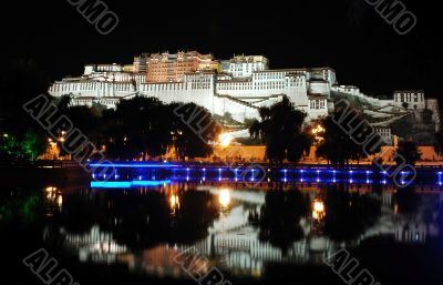 Night scenes of Potala Palace Night scenes of Potala Palace