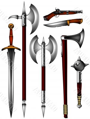 set of ancient weapon set of ancient weapon