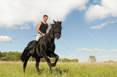 young man and horse