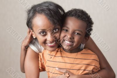 A young boy with his big sister