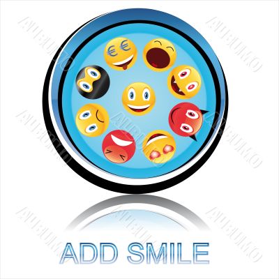 Button add smile