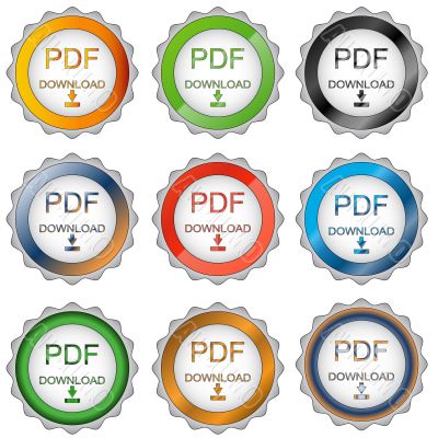 Nine pdf download icons