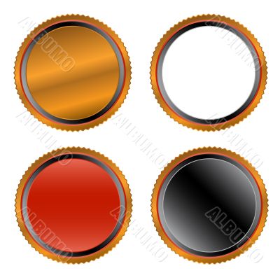 Four unique buttons
