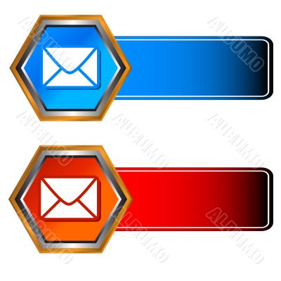 Three mail icons