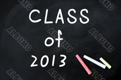 Class of 2013 on a blackboard 