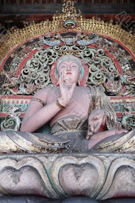 Ancient Buddha joss sculpture Ancient Buddha joss sculpture