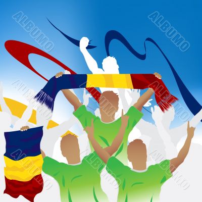 Crowd of soccer fan
