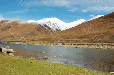 Landscape in the highland of Tibet