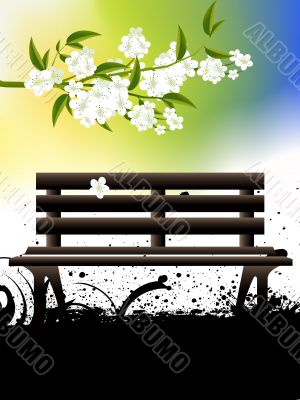 old wooden bench