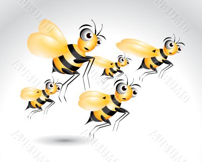 Happy Bee Character