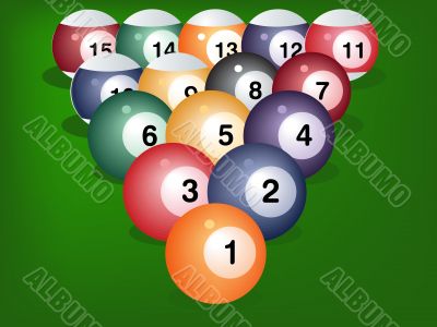 Pool game balls Pool game balls