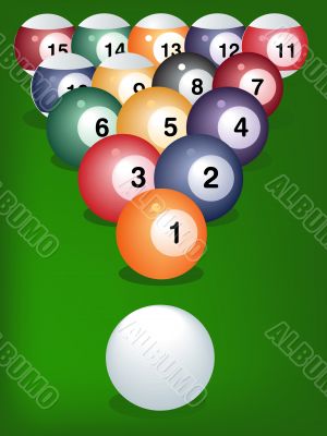 Pool game balls 
