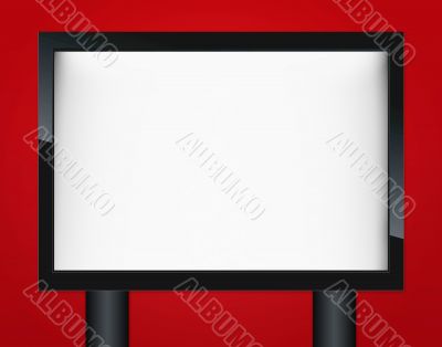 Blank advertising billboard 