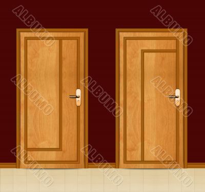 apartment wooden door