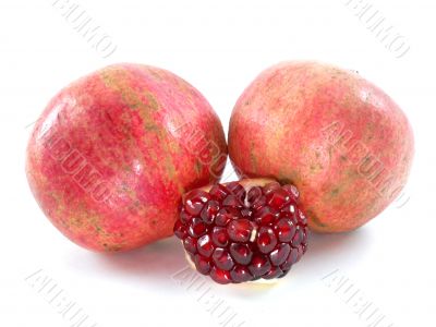 pomegranate isolated on white background