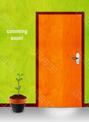 closed door with coming soon mesage