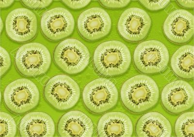 seamless background of  Kiwi slices