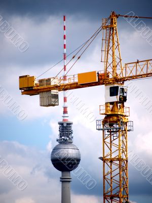 Berlin TV tower-crane