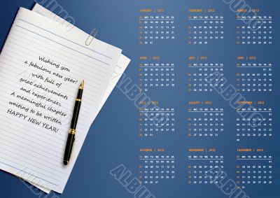 New year 2012 Calendar New year 2012 Calendar